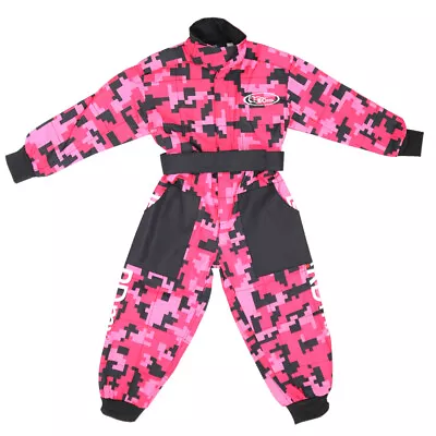 LEO Children Girls Kids Cub Motocross Suits Clothing Camo Race Overalls MX Pink • £24.99