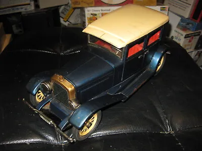 Vintage Cragstan 1925 Mercedes Benz Touring Car Tin Friction Toy Car Hard Top • $49.99