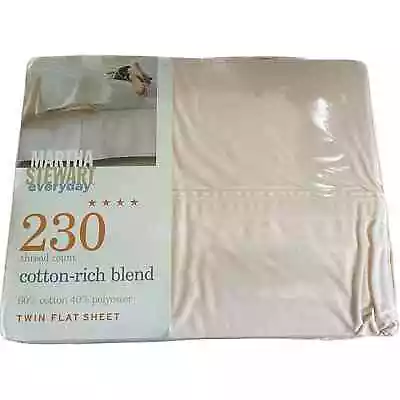 Martha Stewart Everyday 230 Thread Count Twin Flat Sheet Shell Color. New • $19.10
