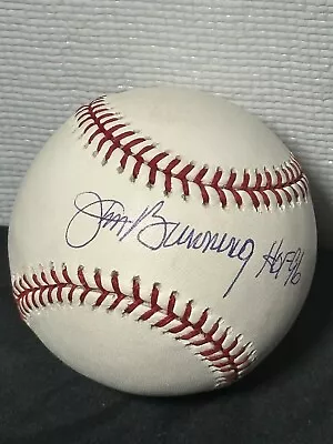 Jim Bunning  HOF 96   Signed MLB Baseball - Phillies MLB Hologram • $9.99