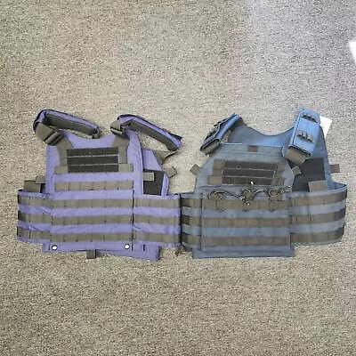 Tactical Plate Carrier Vest-Molle-Side Pockets- Dark Blue Or Navy Blue • $50