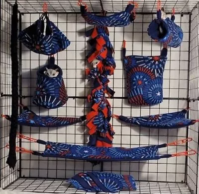 Fireworks*Sugar Glider Cage Set * Rat * Double Layer Fleece • $36.55