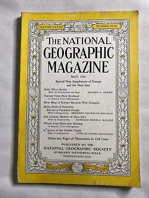 1940 May National Geographic Magazine Tartan Tints New Scotland (MH871) • $25.99