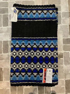 Mayatex STARLIGHT Saddle Blanket 40  X 34  BLUE/BLACK/METALLIC SILVER • $89.95