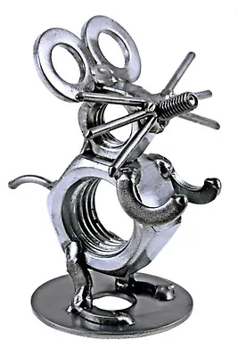 Mouse Hand Crafted Recycled Metal Art Sculpture Figurine   • $16.95