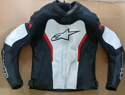 New Alpinestars Men Leather Motorbike Jacket Motorcycle MotoGP Racing Track Gear • $170