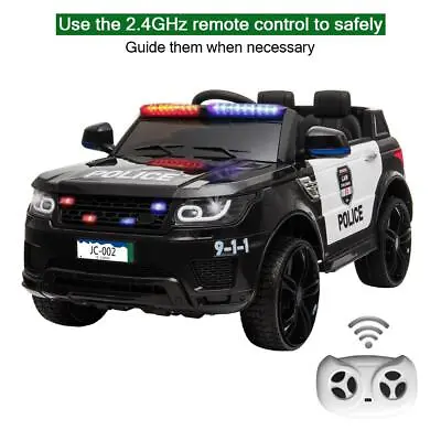 $179.99 • Buy Kids Ride On Police Car 12V Electric Battery Powered SUV Vehicles W/Remote Black