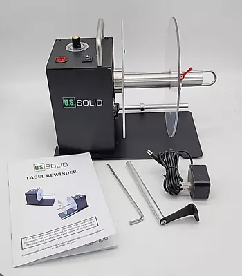 U.S. Solid Automatic Label Rewinder Machine Max 4.72  No Core Holders Tested • $59.95