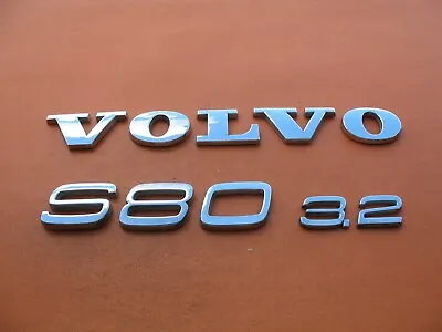 07 08 09 10 11 12 13 Volvo S80 3.2 Rear Lid Chrome Emblem Logo Badge Sign Set • $28.50