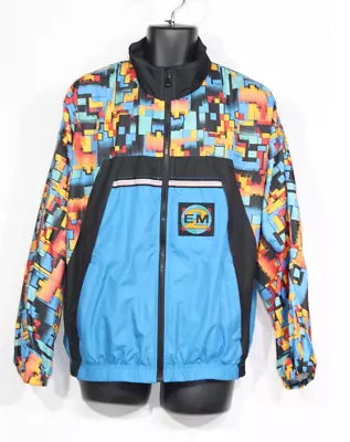 Vintage Rodeo Shell Suit Jacket Medium Blue EM2 Windbreaker 90s Track Top  Mens • £39.99