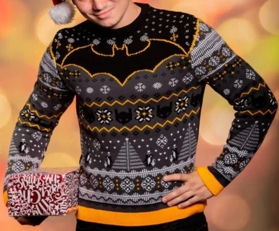 £36.99 • Buy Official DC Comics Batman Knitted Christmas Jumper Festive Ugly Sweater Gotham
