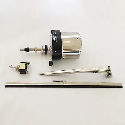 Hot Rod Windshield Wiper Universal Kit WITH SWITCH- 12v-S/S • $62