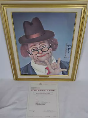 Red Skelton Signed Oil On Canvas Transfer I Love You  462/5000 Framed • $65