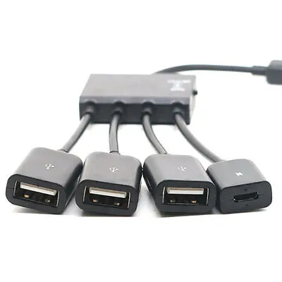 Micro USB HUB Adaptor With Power Powered Charging OTG Host Cable Cord Adapter • $8.66