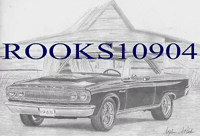 1965 Dodge Coronet MUSCLE CAR ART PRINT • $10.95