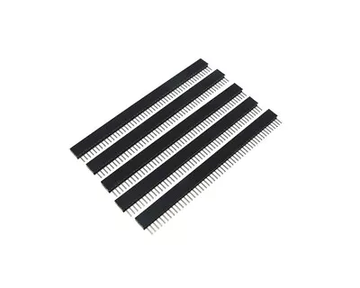 1x50 Single Row 1.27mm Straight Female Pin Header - Pack Of 5 • $2.85