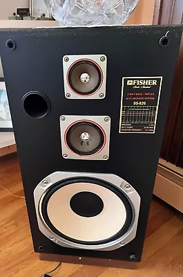 $150 • Buy Vintage Fisher 3-Way DS-826 3 Way Bass Reflex Studio 10-100W 8 OHM Speaker Set