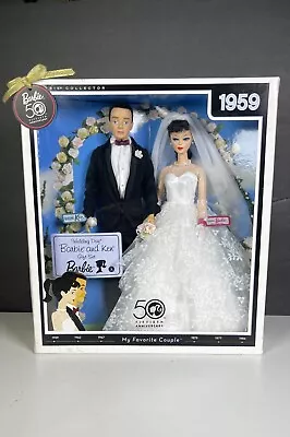 Barbie 50th Anniversary My Favorite Couple 1959 Wedding Day Barbie Ken Set 2009 • $175