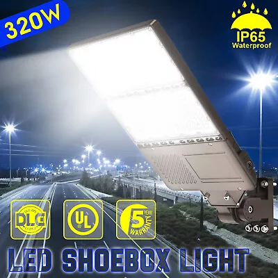 320W LED Parking Lot Light Dusk To Dawn Outdoor Street Area Shoebox Pole Lamp UL • $170.12