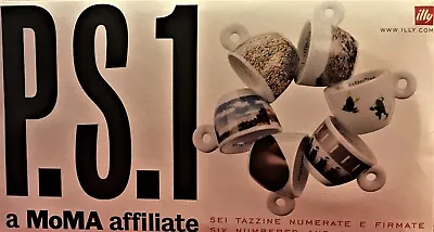 £469 • Buy Illy Art Collection 6 Espresso Cups & Saucers P.S.1 MOMA Affiliate 2001
