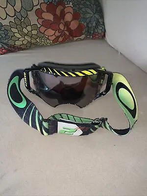 OAKLEY PRIZM Motocross Goggles Red Jade Tint Lens Green/yellow Black W Case • $130