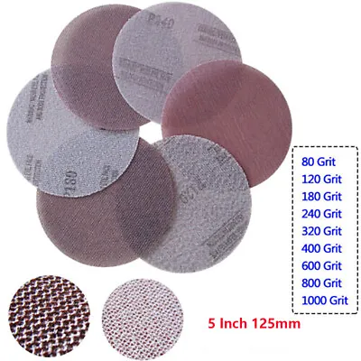 3'' 5'' 6'' Dust-Free Sanding Discs Hook And Loop Mesh Sand Paper Pads P60-P1000 • £2.03