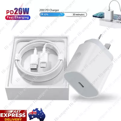 $12 • Buy 20W USB Type Charger For IPhone 14/13/12/Pro Fast Charging PD Power Block Cable