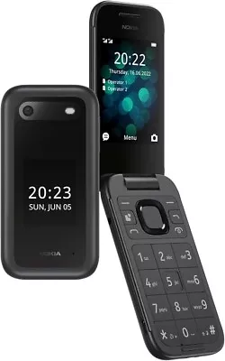 NEW  Unlocked Nokia 2660 Flip - Dual Sim 2.8   Big Button Senior Phone - Black • $139