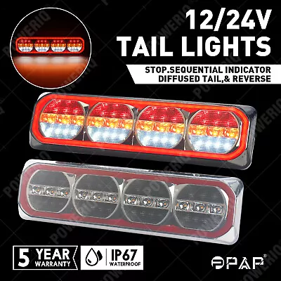 MAXILAMP 4 LED Combination Tail Lights Stop/Tail/ Indicator/Reverse Truck Ute • $159