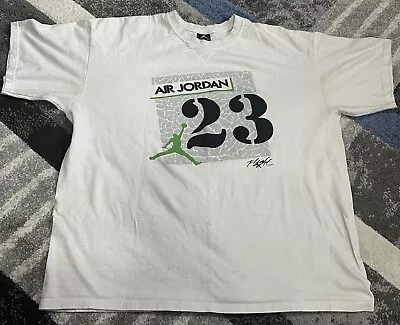 Vintage Nike Air Jordan 5 Green Bean Logo 20th Anniversary Shirt Size XL • $14.99