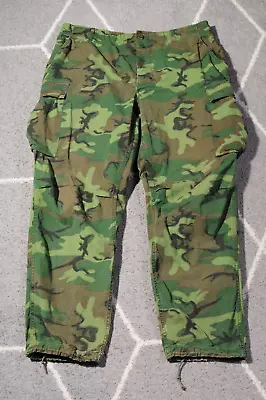 1960s Vietnam Era ERDL Lowland Camouflage Jungle Ripstop Large Reg Trousers • $495