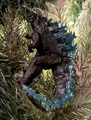 2023 Large Blue Godzilla King Of Monsters  Wrapped Tail Christmas Tree Ornament • $17.99