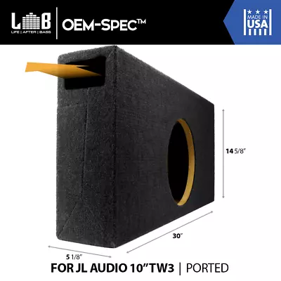 0.60 Ft³ @ 32Hz Ported Enclosure Box For JL Audio 10  TW3 (10TW3) Car Subwoofer • $169.99