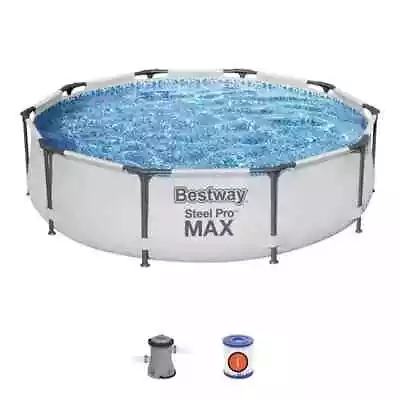 Bestway Steel Pro MAX 10'x30  Above Ground Outdoor Swimming Pool W Metal Frame • $159.99