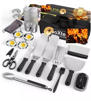 Griddle Accessories Kit 30 PCS BBQ Grill Tools Set For Outdoor Camping Party • $29.95