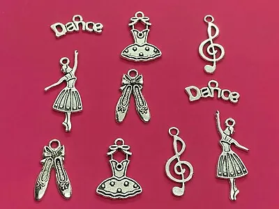 Tibetan Silver Mixed Ballerina/Dance Themed Charms - 10 Per Pack  • £1.85