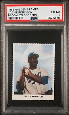 1955 Golden Stamps Brooklyn Dodgers Jackie Robinson PSA 6 EX-MT • $299.99