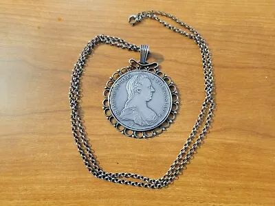 1780X AUSTRIA MARIA THERESIA SILVER THALER Necklace • $57.91