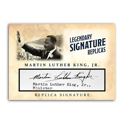 Dr. Martin Luther King Jr. MLK Replica Autograph Novelty Card Civil Rights • $6.99