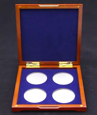 CHERRY BOX For AMERICAN SILVER EAGLE PEACE MORGAN IKE AIRTITE HOLDER 4I BLUE • $38.95