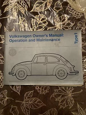 1972 Volkswagen Type 1 Owners Manual Operation And Maintenance BEETLE BUG • $80