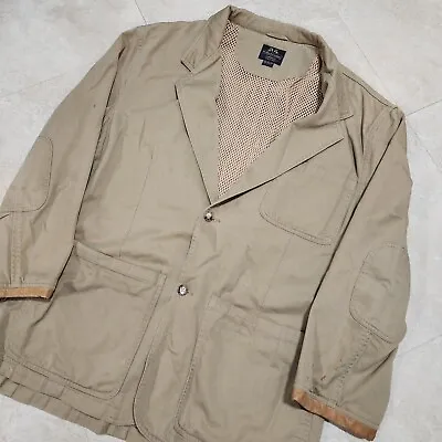 VTG Willis & Geiger Outfitters Mens L Large High Ridge Lodge Safari Jacket • $65.95