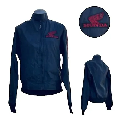 Vintage 80s HONDALINE Mens S Jacket Cafe Racer Bomber Honda Racing Embroidered • $99.99