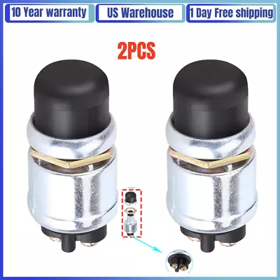 2X Waterproof Switch Push Button Horn Engine Start Starter 12V For Car Boat • $5.99