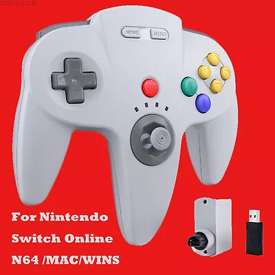 Wireless Switch N64 Controller Remote GamePad Joystick For N64 NSO Steam MAC Win • $0.99