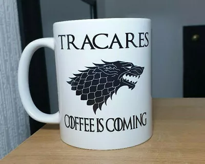 Personalised Game Of Thrones House Stark Dire Wolf Dad Father's Day Mug Gift • £8.99