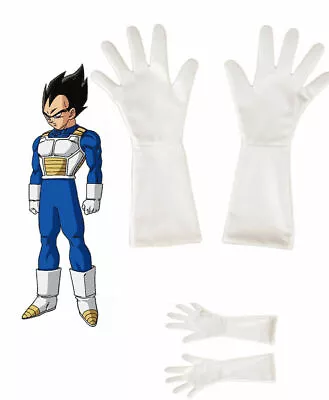 Hot Original Vegeta Cosplay Costume White Glovesn Hallowee Accessories  • $12