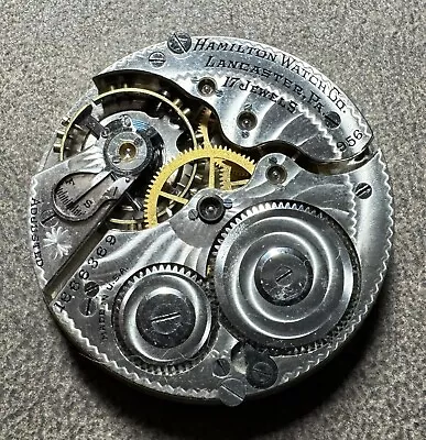 1922 Hamilton 16s 17j Pw Ps Adjusted Grade 956 Pocket Watch Movement & Dial • $45