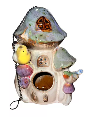 Ceramic Mushroom Hanging Birdhouse 9 Inches • $25
