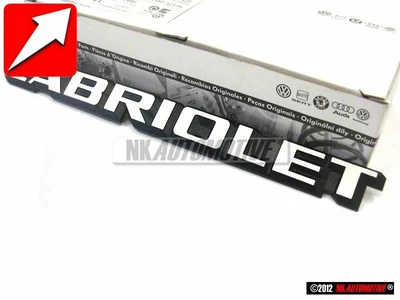 $34.93 • Buy Original VW CABRIOLET Rear Boot Badge Emblem White - 155853687B QK6
